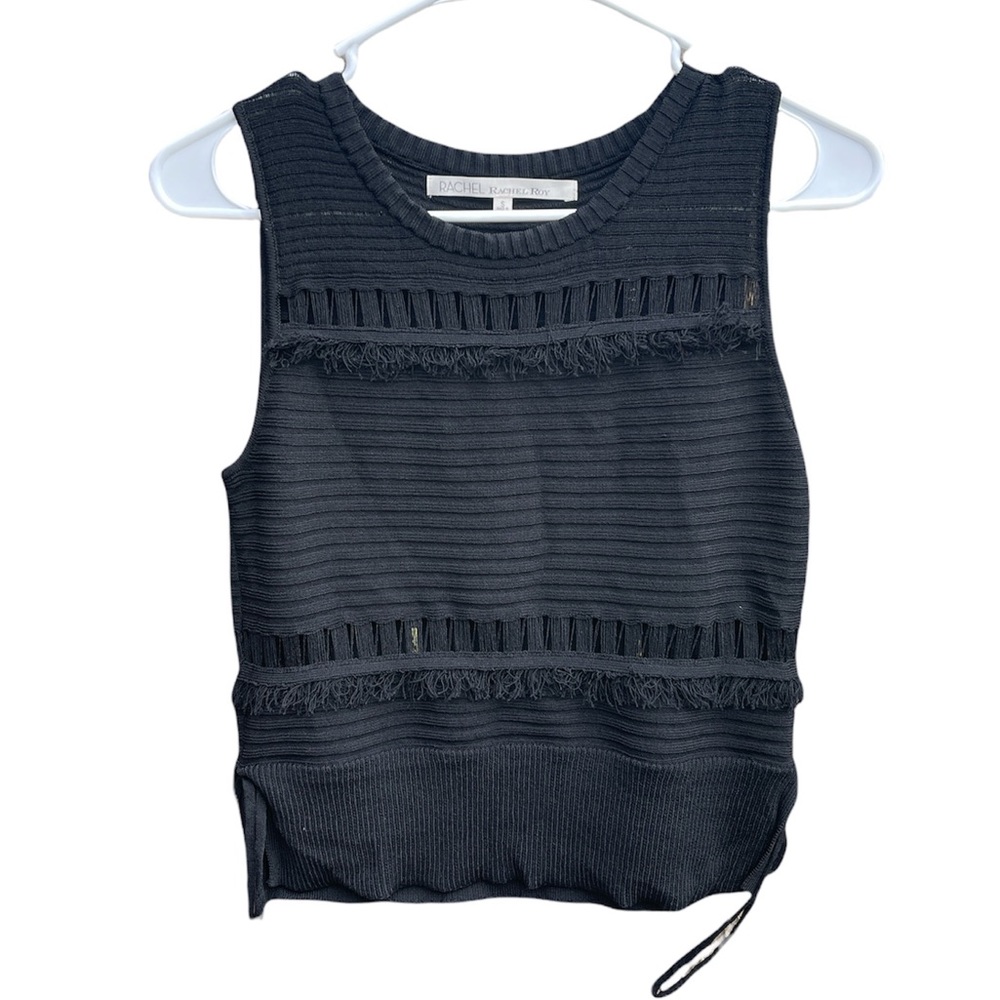 RACHEL RACHEL ROY Cropped Black Tank Top Size Small